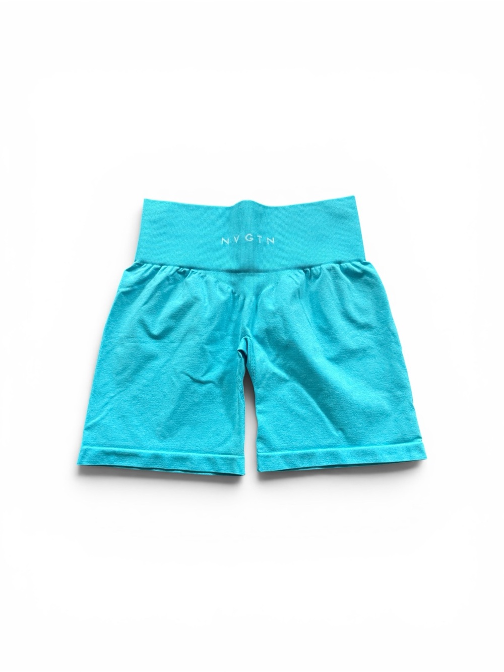 NVGTN Seamless Biker Shorts Teal Size Small Athletic Gym Workout